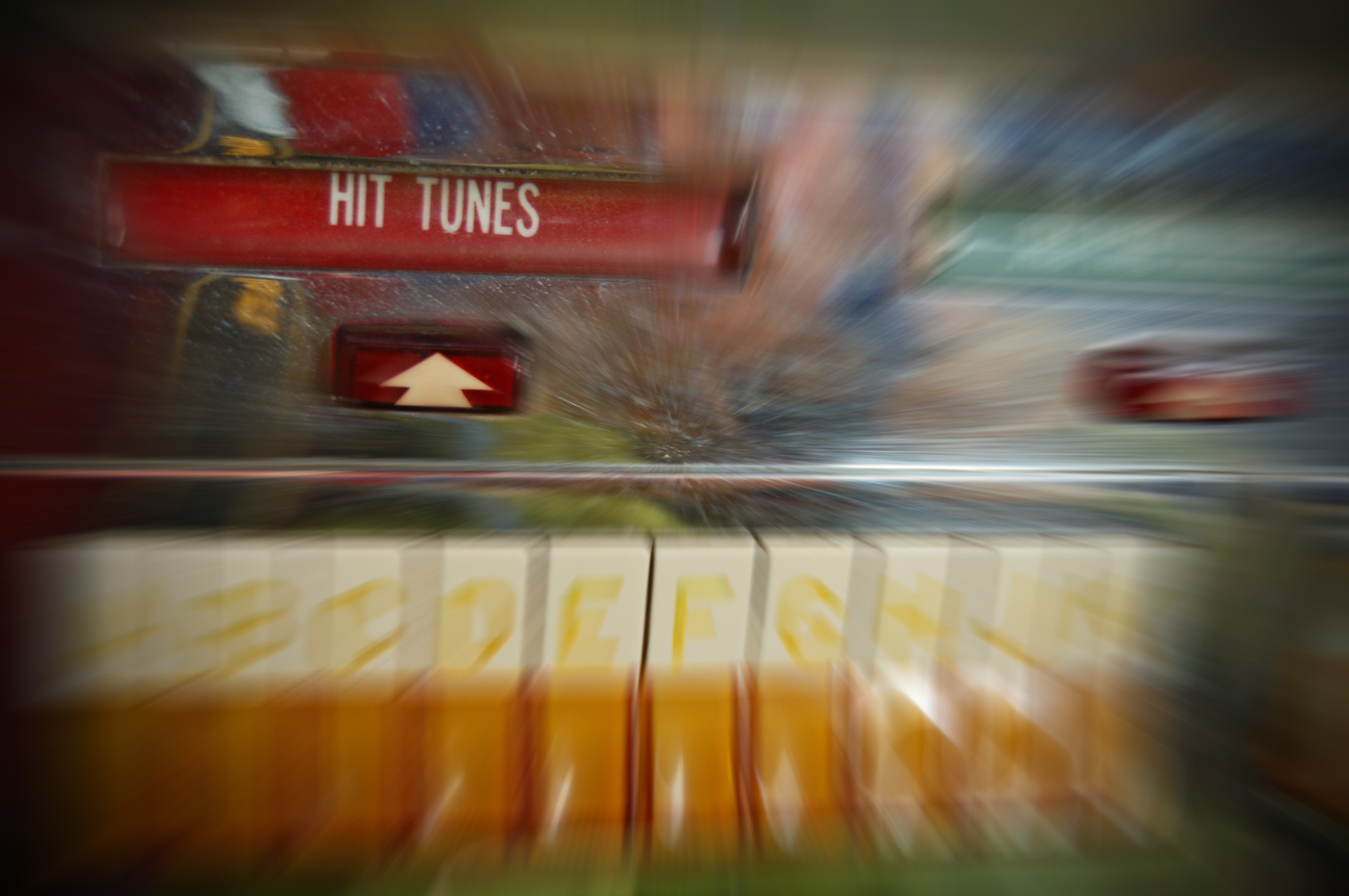 Juke box from the 1940's with zoom applied